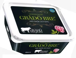 GRÅDÖ BRE' MED SMÖR OCH RAPS GRÅDÖ MEJERI NORMALSALTAT FRÅN SVERIGE GRÅDÖ BRE' MED SMÖR OCH RAPS GRÅDÖ MEJERI NORMALSALTAT 600 G – varumärke, Falköpings Mejeri ekonomisk förening