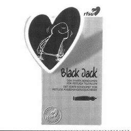 RFSU BLACK JACK DEN SVARTA KONDOMEN FÖR FESTLIGA TILLFÄLLEN DET SORTE ... – varumärkesbild för RFSU Aktiebolag
