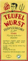 TEUFEL WURST DJÄVULSKORV EXTRA STARK KRYDDIGLUFTTORKAD ÖKLKORV – varumärkesbild för Alexander Grünfeld AB