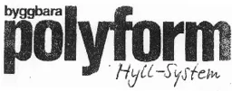 byggbara polyform Hyll-System – varumärkesbild för Möbelutställningen Bokhyllan Aktiebolag