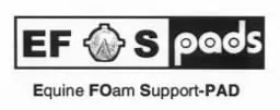 EFOS pads Equine FOam Support-PAD – varumärkesbild för Pad Europa Aktiebolag