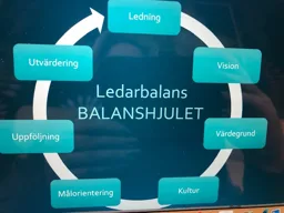 Ledarbalans Balanshjulet Ledning Vision Värdegrund Kultur Målorientering Uppföljning Utvärdering – varumärkesbild för TeamUP Business & People AB