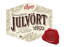 JULVÖRT 1892 Pågen Gammaldags UTAN RUSSIN ORIGINAL RECEPT Pomerans Kryddnejlika Kardemumma BAKAT PÅ  TRADITION ANNO 1892 ANNO – varumärkesbild för Pågen Trademark Aktiebolag