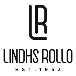 LR LINDHS ROLLO EST.1953 – varumärkesbild för Aktiebolaget Lindhs Rollo Persienner och Markiser