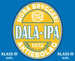 Mora Bryggeri Aktiebolag  DALA-IPA 1872 MB AB Klass III 6,0% – varumärke, Mora Bryggeri AB