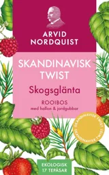 ARVID NORDQUIST SKANDINAVISK TWIST Skogsglänta ROOIBOS med hallon & jordgubbar EKOLOGISK 17 TEPÅSAR SKANDINAVISK TWIST SKANDINAVISK TWIST – varumärke, Arvid Nordquist Handelsaktiebolag