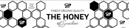 THE HONEY of Sweden FINEST ORGANIC QUALITY 100%PURE HONEY – varumärkesbild för Swedish Bee Company AB