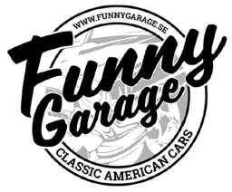 Funny Garage CLASSIC AMERICAN CARS WWW.FUNNYGARAGE.SE – varumärkesbild för Rydsdal i Skövde AB