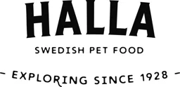 HALLA SWEDISH PET FOOD EXPLORING SINCE 1928 – varumärkesbild för Halla Petfood Sverige AB