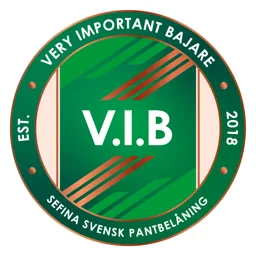 V.I.B VERY IMPORTANT BAJARE EST. 2018 SEFINA SVENSK PANTBELÅNING – varumärkesbild för Sefina Svensk Pantbelåning Aktiebolag