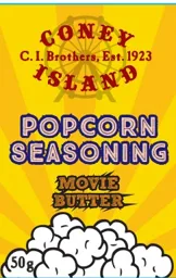 POPCORN SEASONING CONEY ISLAND MOVIE BUTTER 50 g C.I. Brothers. Est. 1923 – varumärke, Gray's American Stores Aktiebolag