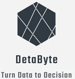 DetaByte Turn Data to Decision – varumärkesbild för Sudesh Digital AB
