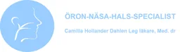 ÖRON-NÄSA-HALS-SPECIALIST Camilla Hollander Dahlen Leg läkare, Med. dr – varumärke, Hollander Medical AB