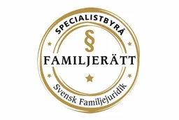 § FAMILJERÄTT SPECIALISTBYRÅ Svensk Familjejuridik – varumärkesbild för SF Juridik AB