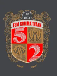 FEM KOMMA TVÅAN 5 2 LJUS KLASSISK LAGER ALK VOL Klassisk Lageröl – varumärkesbild för Aktiebolaget Åbro Bryggeri