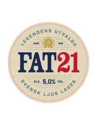 LEGENDENS UTVALDA FAT21 SVENSK LJUS LAGER ANNO 1856 BRYGGT MED STOLTHET I SMÅLAND FAT TJUGO ETT ALK. 5,0% VOL. – varumärke, Aktiebolaget Åbro Bryggeri