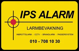IPS ALARM LARMBEVAKNING INBROTTSLARM CCTV BRANDLARM PASSERSYSTEM 010-708 10 30 – varumärkesbild för AB IPS Alarm Direct