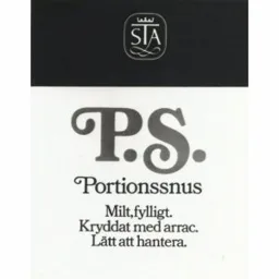 P.S. PORTIONSSNUS – varumärkesbild för Swedish Match North Europe AB
