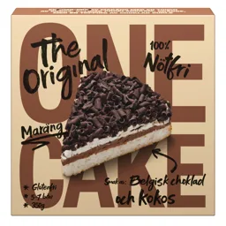 ONE CAKE The Original Maräng 100% Nötfri Glutenfri 5-7 bitar 350g Smak av: Belgisk choklad och Kokos – varumärkesbild för One Cake Sverige AB