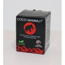 COCO MAMMUT COCONUT SHELL CHARCOAL CUBES FOR SHISHA AND BBQ 100% NATURAL PLATIN WEIGHT 500gr – varumärkesbild för Zeidan Import AB