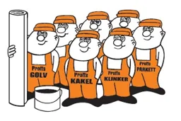 Proffs GOLV, Proffs KAKEL, Proffs KLINKER, Proffs PARKETT – varumärkesbild för Bygg & Interiör i Katrineholm GolvEntreprenad AB