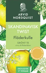 ARVID NORDQUIST SKANDINAVISK TWIST Fläderkulle GRÖNT TE citrus & fläderblom SKANDINAVISK TWIST SKANDINAVISK TWIST EKOLOGISK 17 TEPÅSAR – varumärke, Arvid Nordquist Handelsaktiebolag