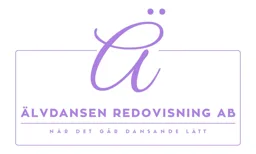 ÄLVDANSEN REDOVISNING AB NÄR DET GÅR DANSANDE LÄTT – varumärkesbild för Älvdansen Redovisning AB