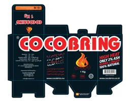COCOBRING HIGH HEAT ONLY 2% ASH BURNS LONGER 100% NATURAL www.cocobrico.co.id COCOBRING 1 Kg Moisture 7% Ash 2% Volatile matter 11% Fixed carbon 80% Calorific value, kJ/g e 31 Manufactured by: PT. COCOTAMA MAKMUR ABADI INDONESIA – varumärkesbild för Afia AB