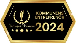 Sveriges Vinnare KOMMUNENS ENTREPRENÖR 2024 – varumärkesbild för Bolagskollen AB