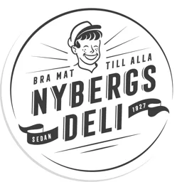 NYBERGS DELI BRA MAT TILL ALLA SEDAN 1927 – varumärkesbild för Olle Nyberg Chark Aktiebolag