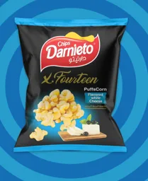 Chips Darnieto X.Fourteen PuffsCorn Flavored white Cheese – varumärkesbild för Al Khazem AB