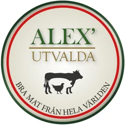 ALEX' UTVALDA BRA MAT FRÅN HELA VÄRLDEN – varumärkesbild för Alexander Grünfeld AB