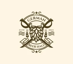 GERMAN BEER HALL ESTD 2023 – varumärkesbild för German Beer Hall Sverige AB
