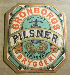 GRÖNBORGS VARU- MÄRKE. PILSNER SUNDSVALL. BRYGGERI – varumärkesbild för Midventure AB