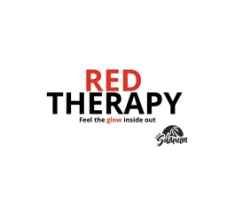 RED THERAPY Feel the glow inside out Lux Solarium – varumärkesbild för Scandinavian Palm Group AB