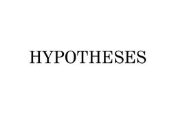 HYPOTHESES – varumärke, N. M. W. Aktiebolag