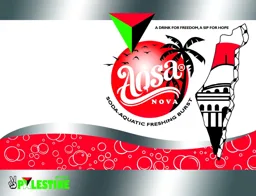 Aqsa NOVA SODA AQUATIC FRESHING BURST,A DRINK FOR FREEDOM,A SIP FOR HOPE, #FREE PALESTINE – varumärke, Palestine Commercial Group AB