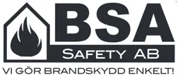 BSA SAFETY AB VI GÖR BRANDSKYDD ENKELT! – varumärkesbild för BSA Safety AB