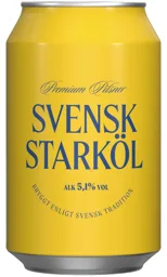Premium Pilsner SVENSK STARKÖL ALK 5,1% vol BRYGGT ENLIGT SVENSK TRADITION – varumärkesbild för Aktiebolaget Åbro Bryggeri
