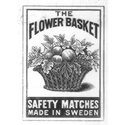 THE FLOWER BASKET SAFETY MATCHES MADE IN SWEDEN – varumärkesbild för Swedish Match Industries Aktiebolag