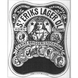 ST ERIKS LAGER ÖL ST ERIKS BRYGGERISTOCKHOLM INREGISTRERADT VARUMÄRKE KORK- STÄMPEL – varumärkesbild för Galatea AB