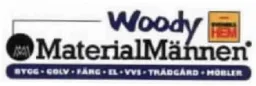 Woody MaterialMännen MM SVENSKA HEM BYGG . GOLV . FÄRG . EL . VVS . TRÄDGÅRD . MÖBLER – varumärkesbild för MaterialMännen AB