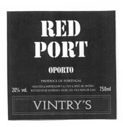 RED PORT OPORTO VINTRY´S PRODUCE OF PORTUGAL – varumärkesbild för The Absolut Company Aktiebolag
