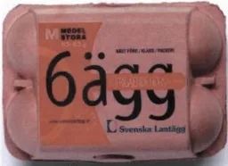 6 ägg FRIGÅENDE HÖNS Svenska Lantägg – varumärkesbild för DAVA Foods Sweden AB