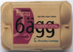 6 ägg BURHÖNS Svenska Lantägg – varumärkesbild för DAVA Foods Sweden AB