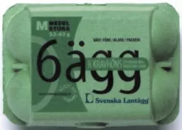6 ägg KRAVHÖNS Svenska Lantägg – varumärkesbild för DAVA Foods Sweden AB