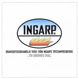 INGARP BRANDSKYDDSBEHANDLAT VIRKE FRÅN INGARPS TRYCKERIMPREGMERING ...FÖR SÄKERHETS SKULL. – varumärke, Vida Ingarp AB