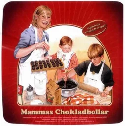 Mammas Chokladbollar Gammalt originalrecept – varumärkesbild för Presentkakan i Göteborg Aktiebolag