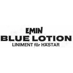 EMIN BLUE LOTION LINIMENT FÖR HÄSTAR – varumärkesbild för Emin Svenska Aktiebolag