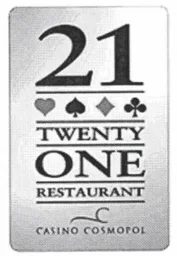 21 TWENTY ONE RESTAURANT CASINO COSMOPOL – varumärkesbild för AB Svenska Spel